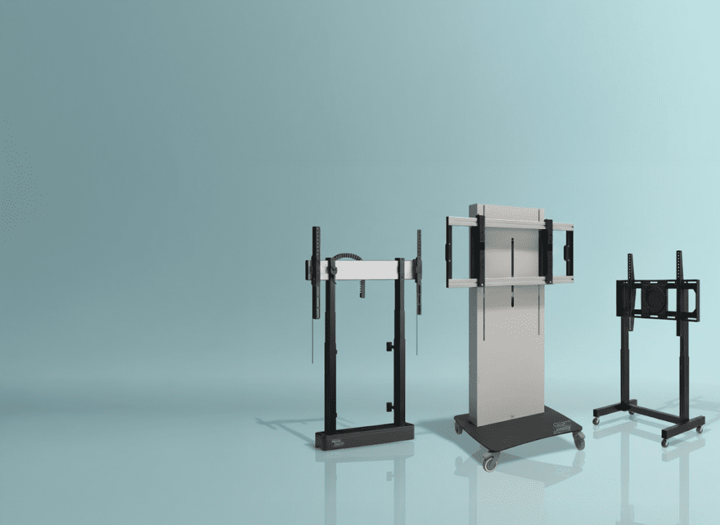 Motorisierte Halterungen für Touch Displays von projektor.at, elektrische Display Lifts für Lehrer