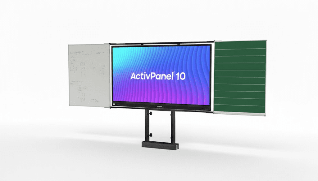 Promethean ActivPanel 10 mit RISE Halterung und Tafel Seitenflügeln