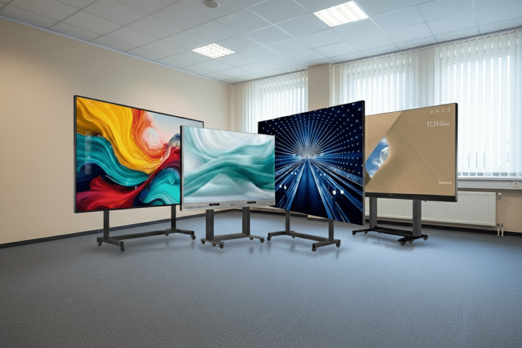 faltbare, mobile LED walls zum mieten bei projektor.at im showroom in Wien 1230