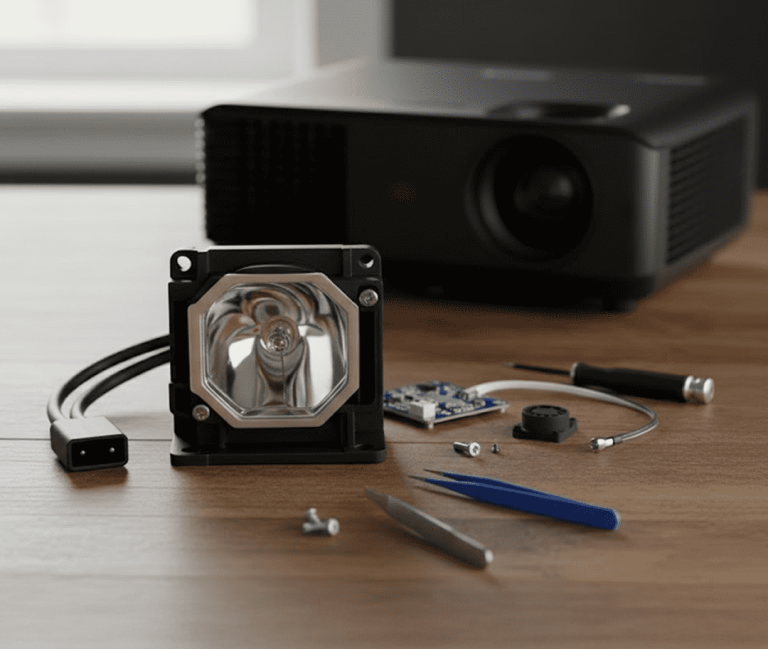 Beamer Ersatzlampe wird bei Epson Projektor getauscht