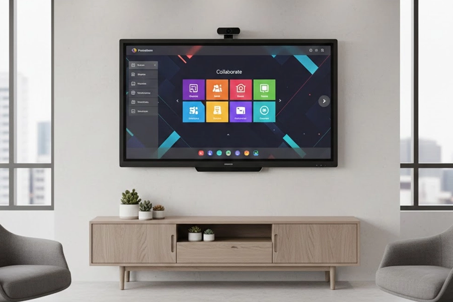 Promethean ActivPanel 10 Premium mit Wandhalterung in Aufenthaltsraum