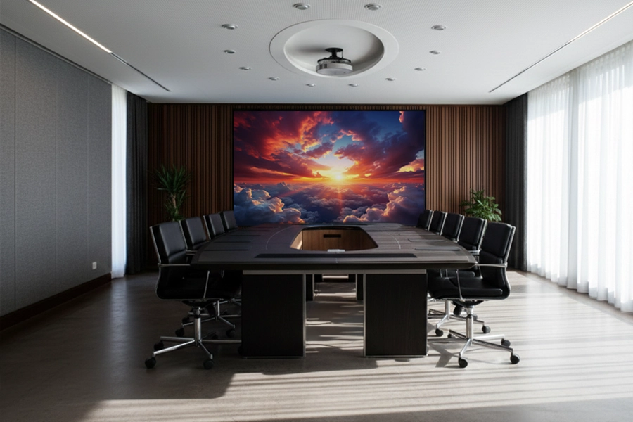 MAXHUB Raptor LED Wall in Konferenzraum Boardroom
