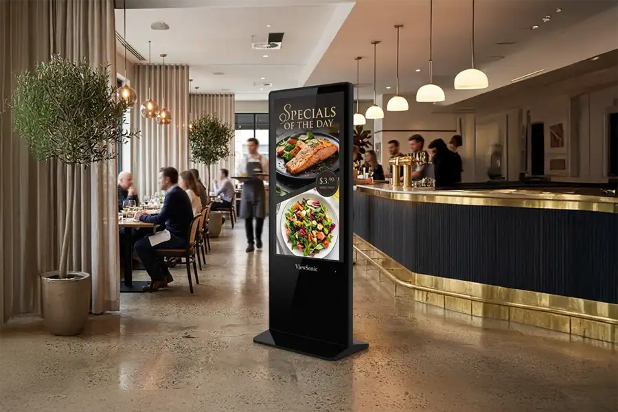 ViewSonic Kundenstopper Gastronomie